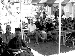 audience in front of CMI Administration Building